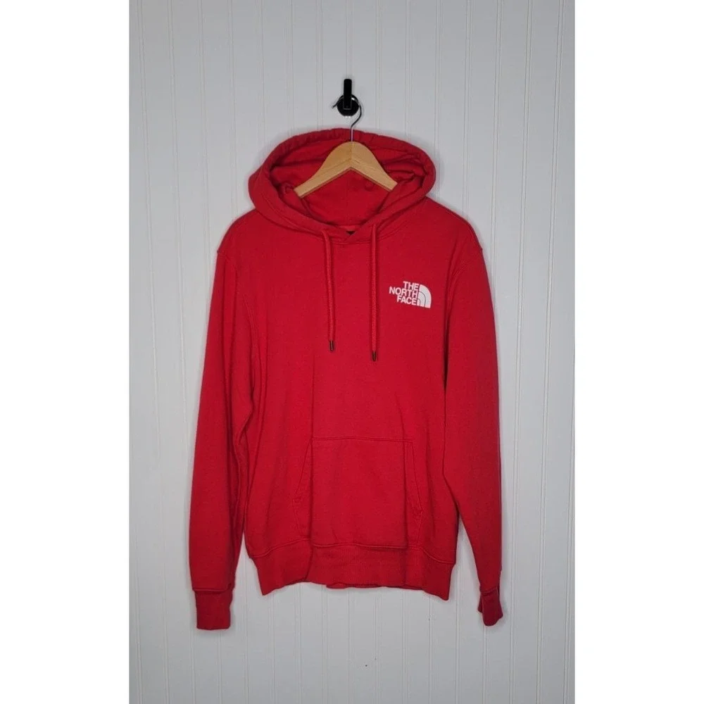 The North Face Hoodie Men's Size Medium Red Hooded Sweatshirt